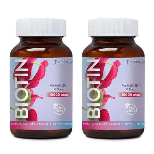 Zeroharm Sciences Biotin 10000 mcg Veg Tablet - 60 Tablets