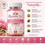 BloomHer Women's Breast Enlargement Gummies – 60 Natural Gummies