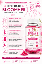 BloomHer Women's Breast Enlargement Gummies – 60 Natural Gummies