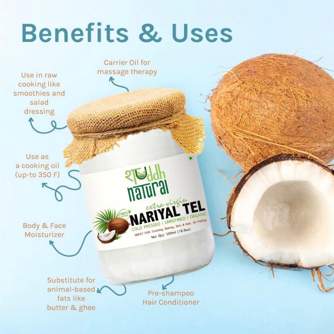Shuddh Natural Extra Virgin Nariyal Tel (Coconut Oil) - 500ml