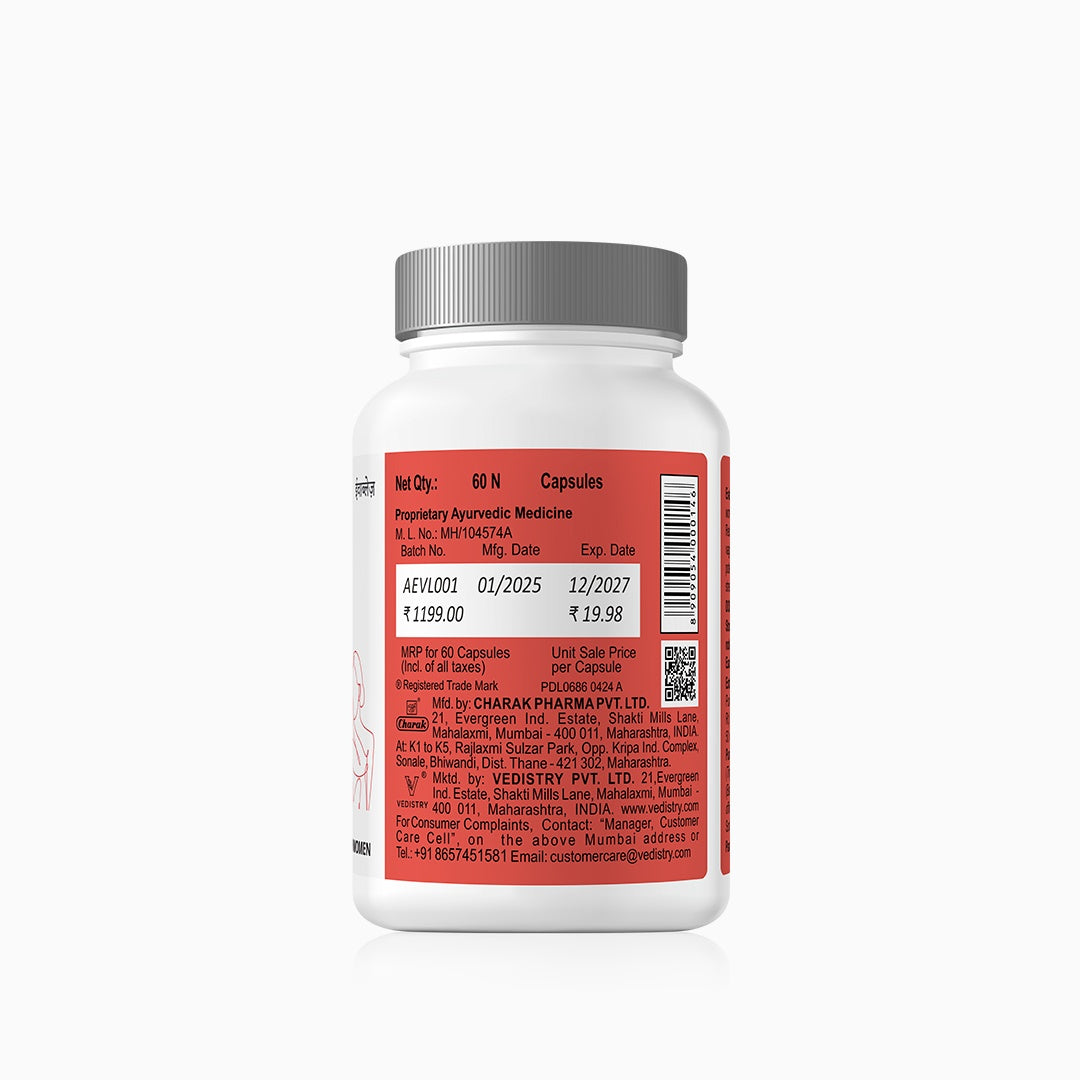 Vedistry Evablaze Capsules 60s - Hormonal Balance & Irregular Period Support
