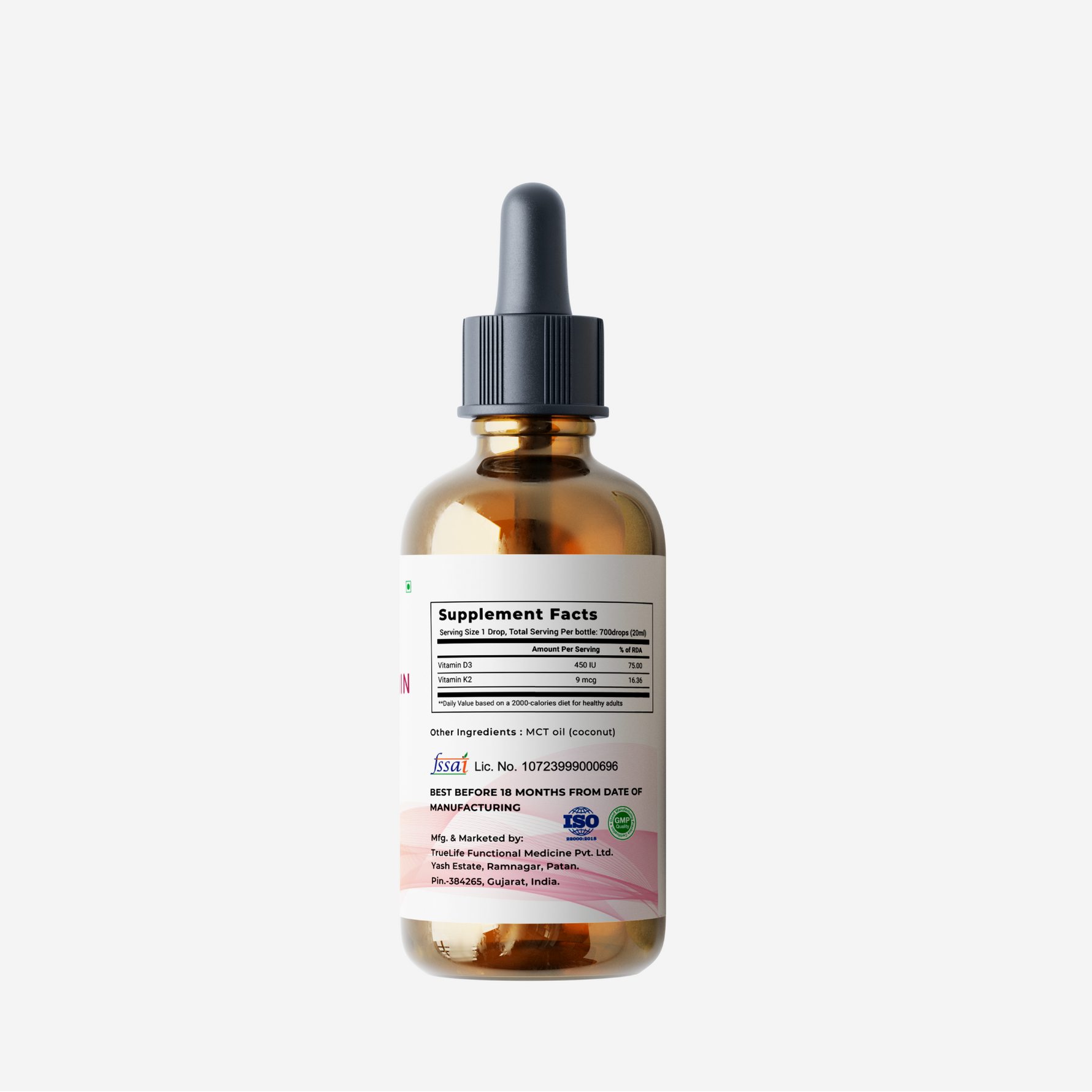 Vitaone Liquid Vitamin D3 + K2 (20ml)