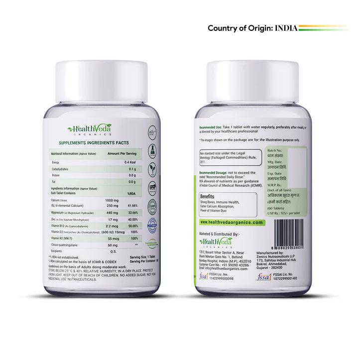 Health Veda Organics Calcium Magnesium Zinc