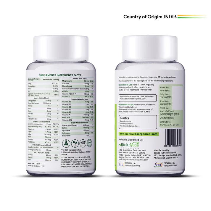 Health Veda Organics Multivitamin with Probiotics Tablet