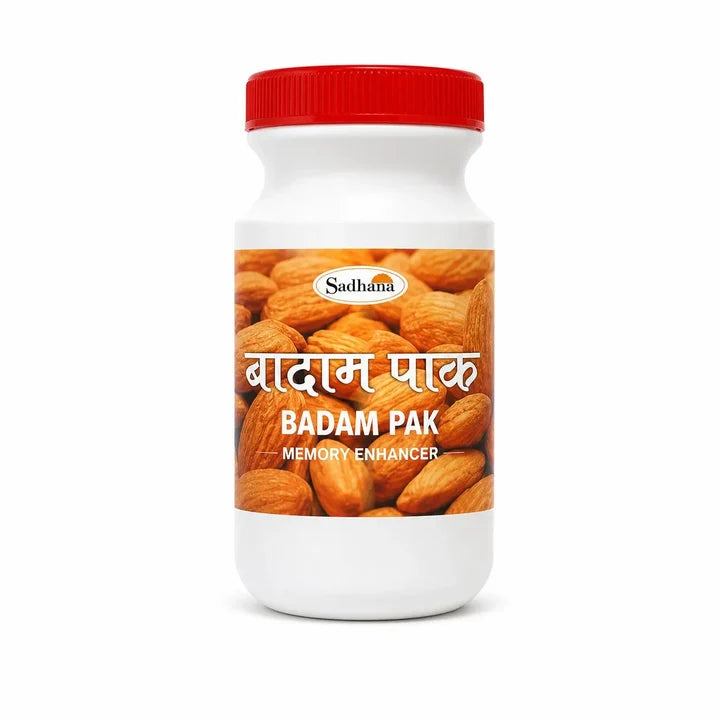 Sadhana Badam Pak - 200gm | Classic Ayurvedic Almond Granules for Brain Power, Memory, Energy & Muscle Strength