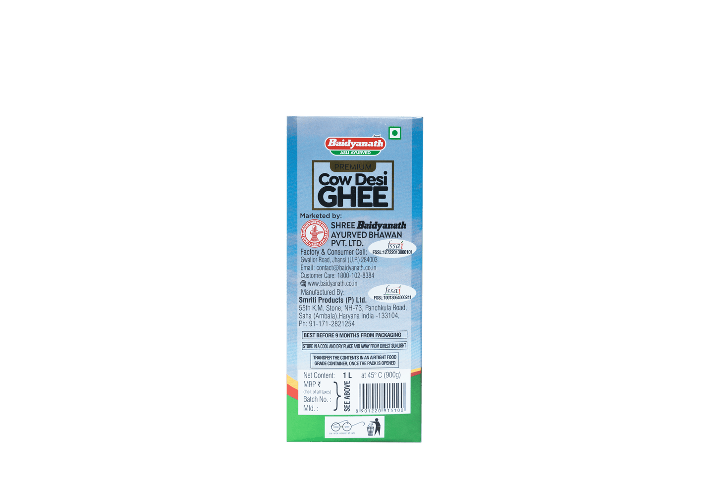 Baidyanath Premium Pure Cow Ghee for Immunity, Eyes & Antioxidant Benefits