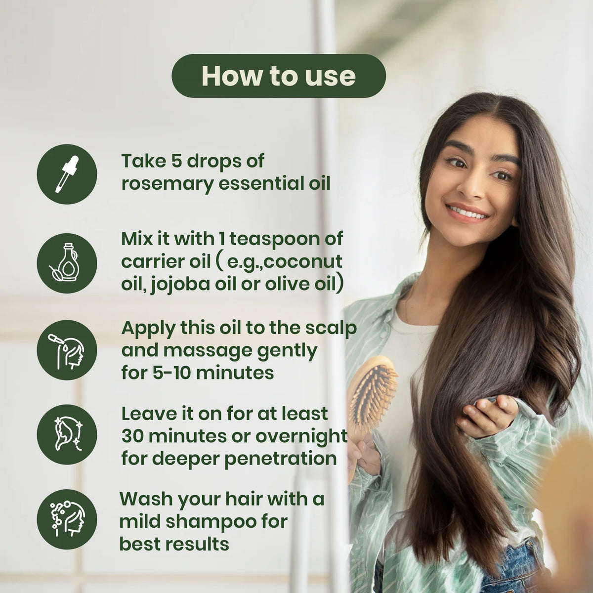 Bixa Botanical Rosemary Essential Oil | 100% Pure & Natural Top-Grade Essential Oil for Hair Growth & Scalp Health
