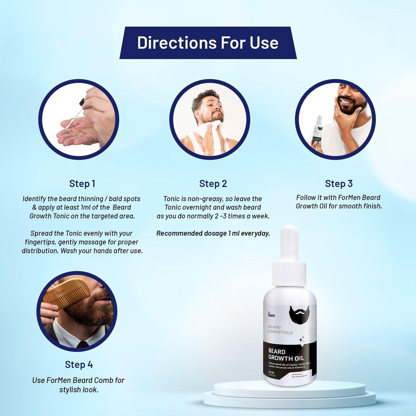 ForMen Beard Growth Oil - 50 ml