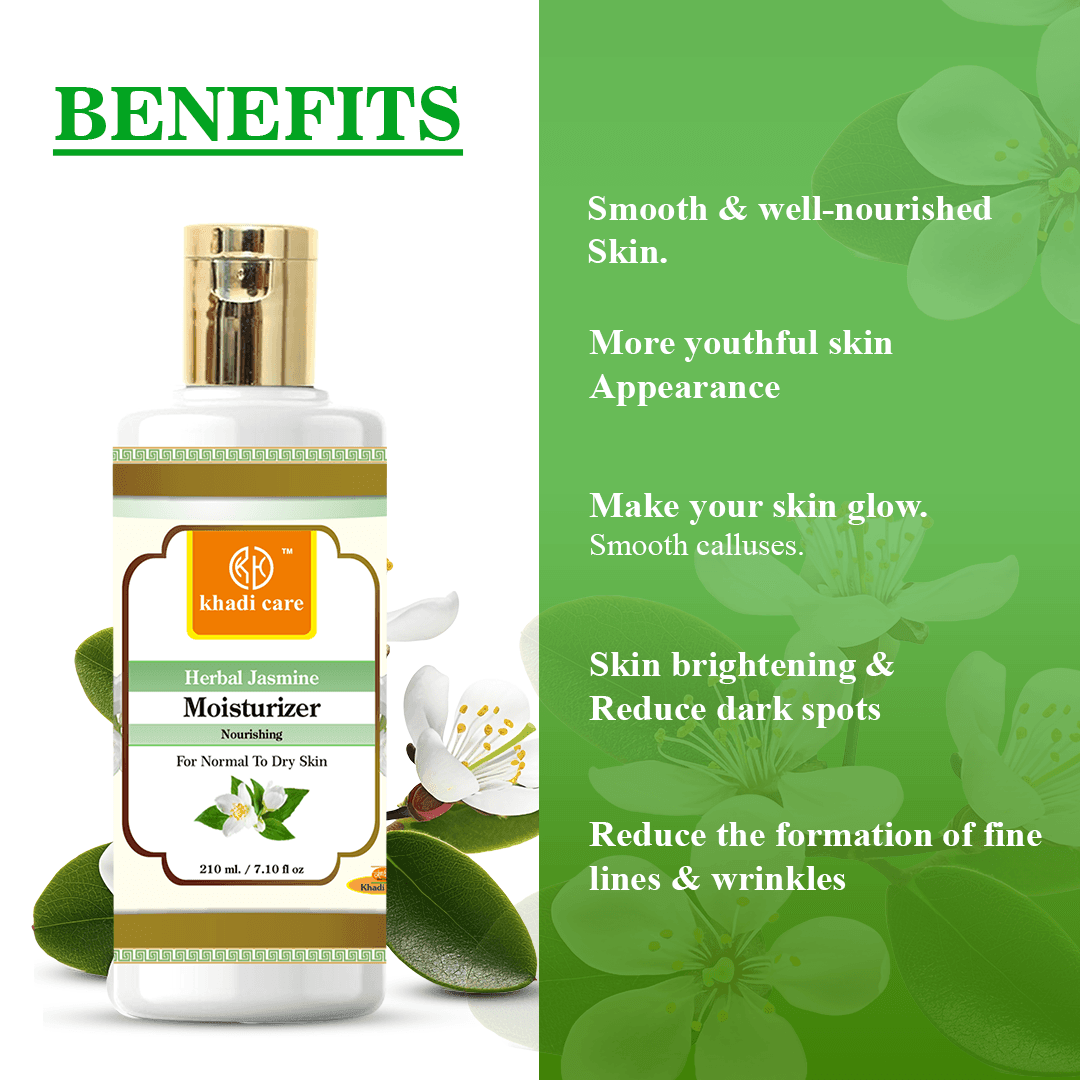 Khadi Care Herbal Jasmine Moisturizer for Soft & Hydrated Skin - 210ml