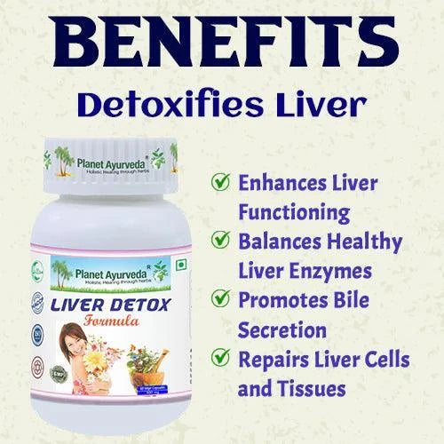 Planet Ayurveda Liver Detox Formula - 60 Capsules