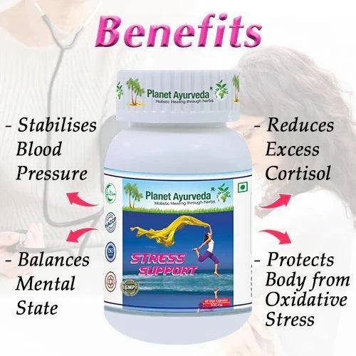 Planet Ayurveda Stress Support Capsule - 60 Capsules
