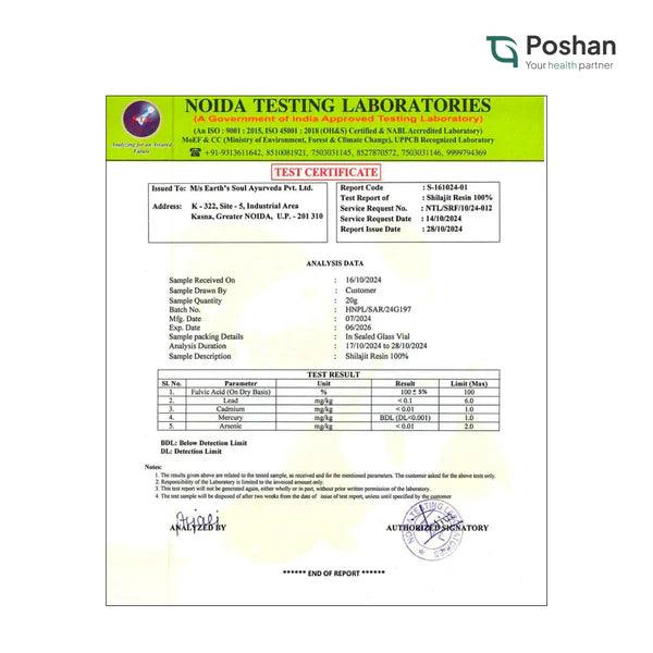 Poshan Afghan Shilajit Gold Resin - 20g