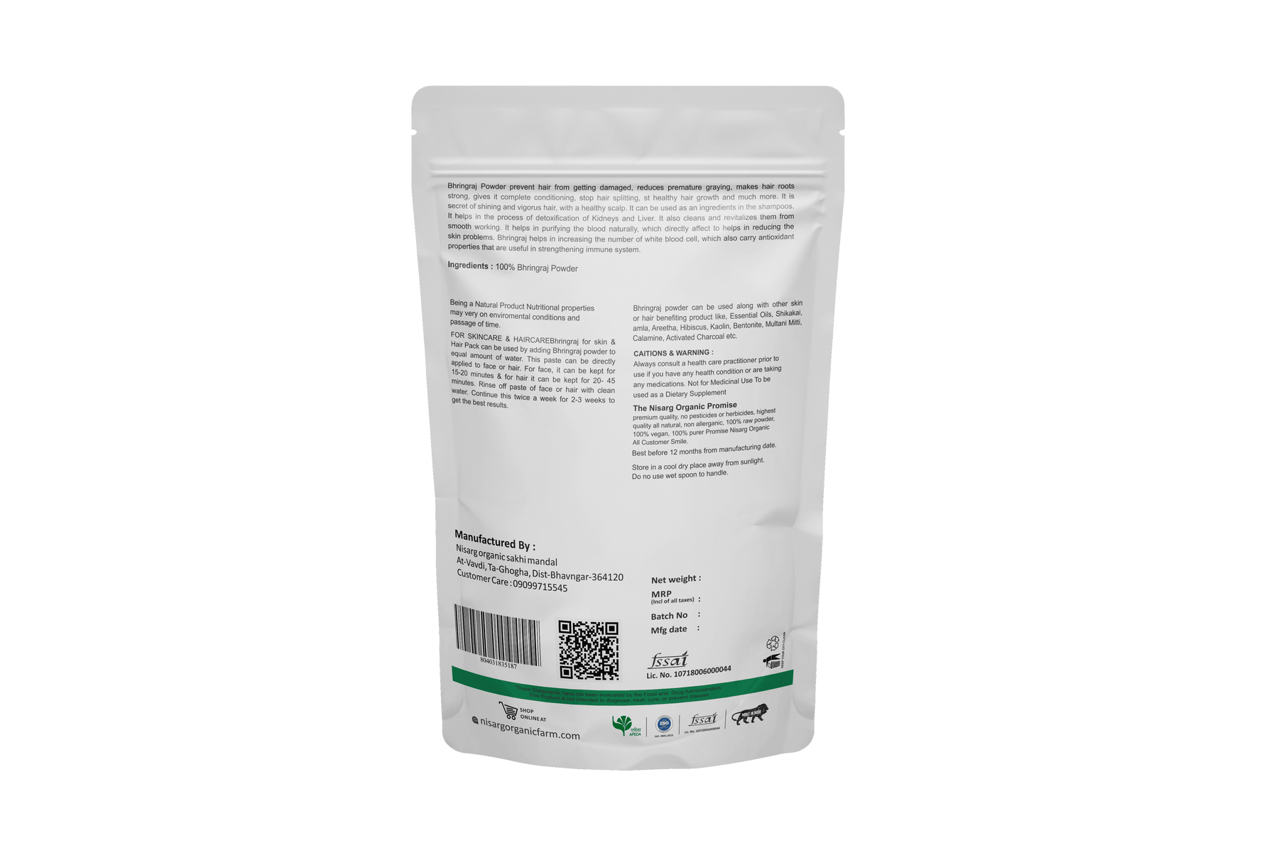 Nisarg Organic Farm Bhringraj Powder