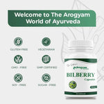 Dr. Satnam’s Arogyam Ayurveda Bilberry Capsules (500mg, 60 Capsules) | Anthocyanin-Rich Bilberry Extract for Vision Support, Eye Strain Relief & Vascular Health