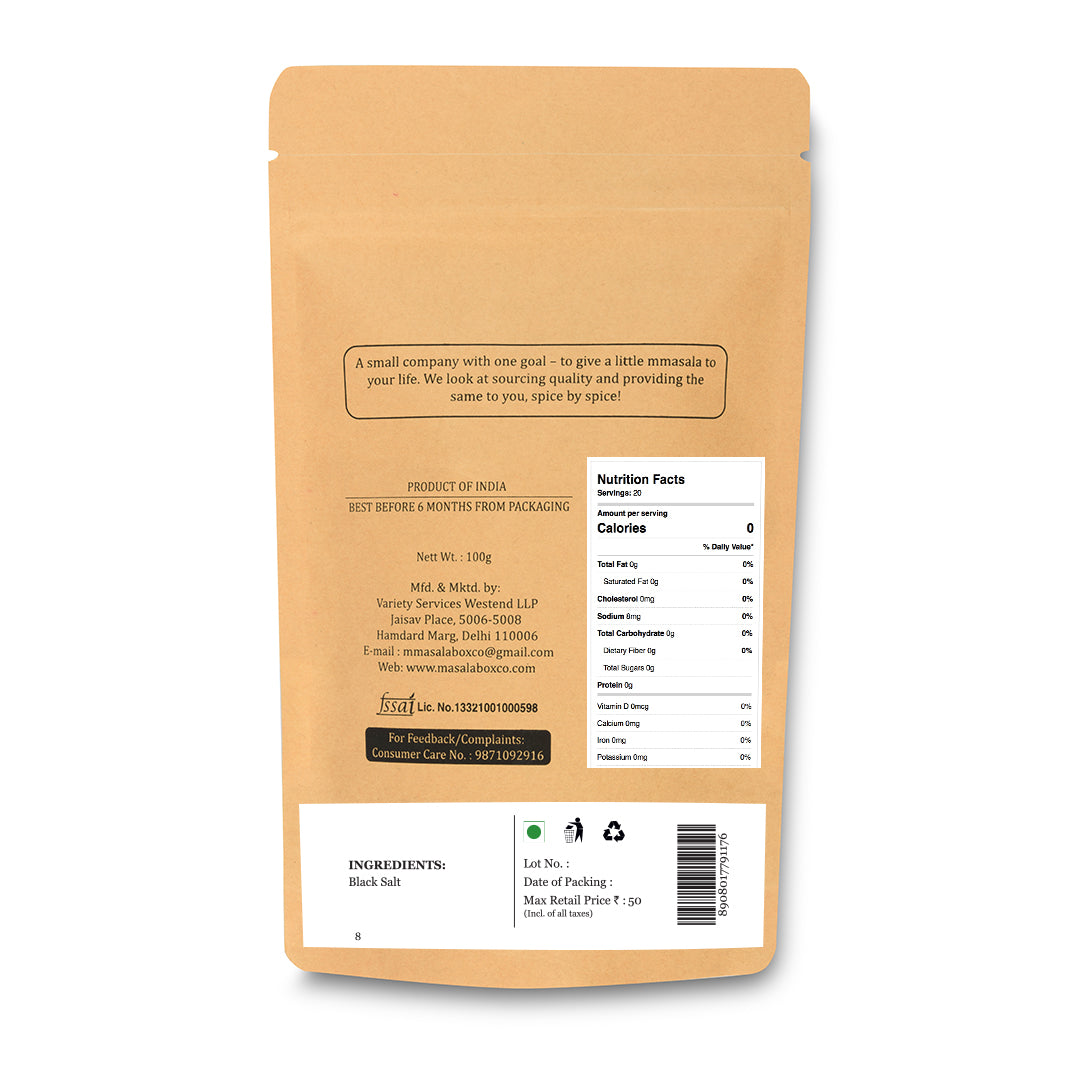 The MMasala Box Co Black Salt - 100gm - Pack of 2