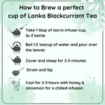 Radhika's Fine Teas Stress Buster Lanka Blackcurrant Tea (50g) | Single-Origin Ceylon Black Tea for Stress Relief, Immunity & Focus