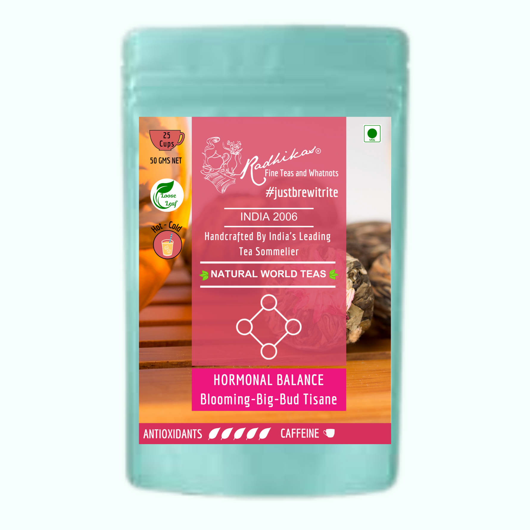 Radhikas Fine Teas Hormonal Balance Blooming Big Bud Tisane (50g)