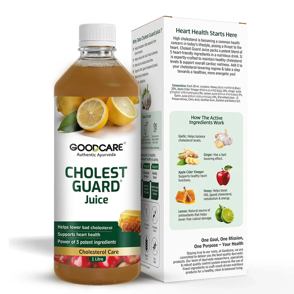 Goodcare Cholest Guard Juice | Ayurvedic Drink for Heart & Cholesterol - 1L