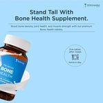ZEROHARM Bone Health Tablets With Calcium, Vitamin D3 for Healthy Bones, Joints for Men & Women - 60 Tablets