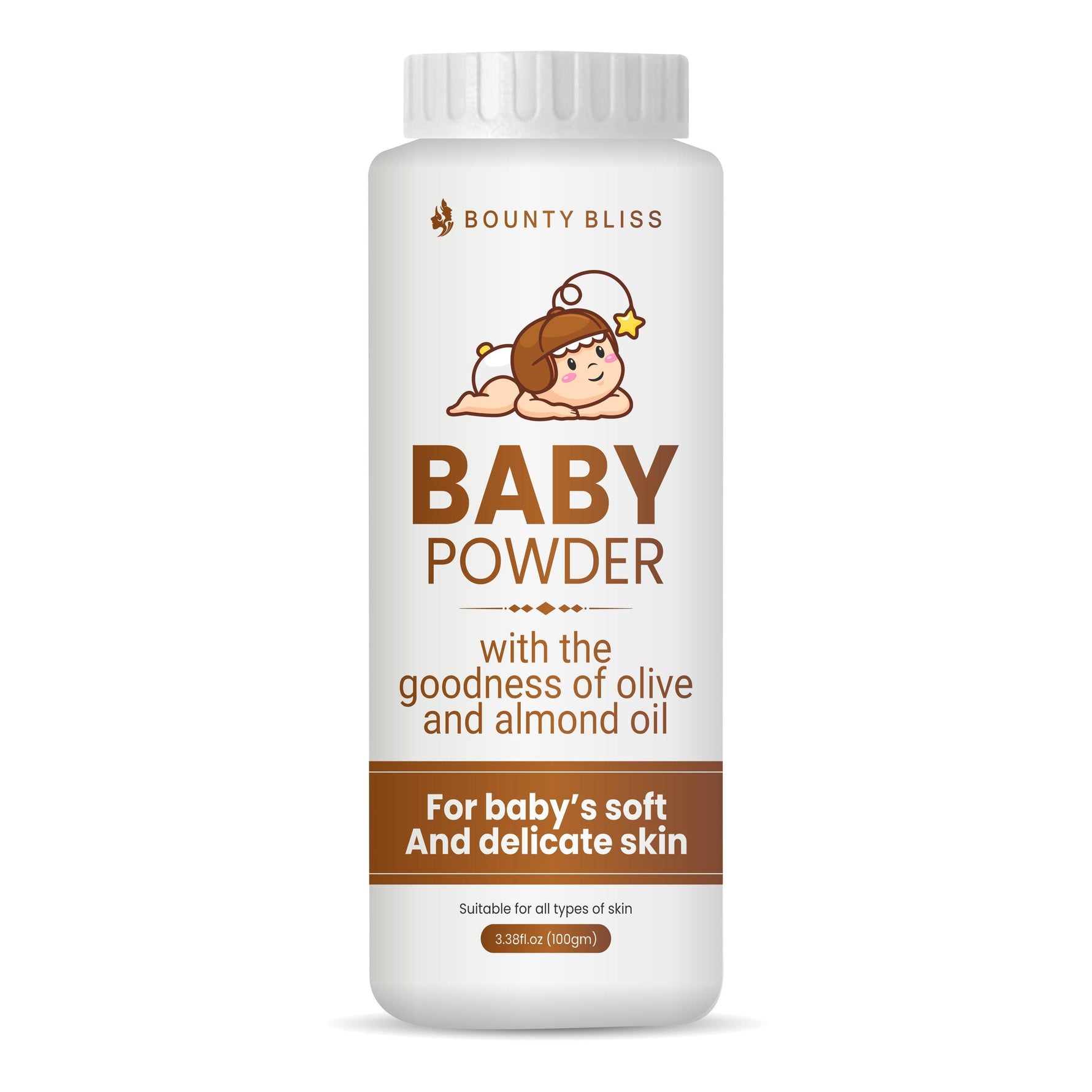Bounty Bliss Baby Powder - Gentle, Natural, Fragrance-Free Care - 100gm