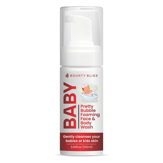 Bounty Bliss Baby Pretty Bubble Foaming Face And Body Wash with Milk Protein & Shea Butter Tear Free 2 in 1 Natural Baby Body Wash - 100ml