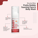 Bounty Bliss Baby Pretty Bubble Foaming Face And Body Wash with Milk Protein & Shea Butter Tear Free 2 in 1 Natural Baby Body Wash - 100ml