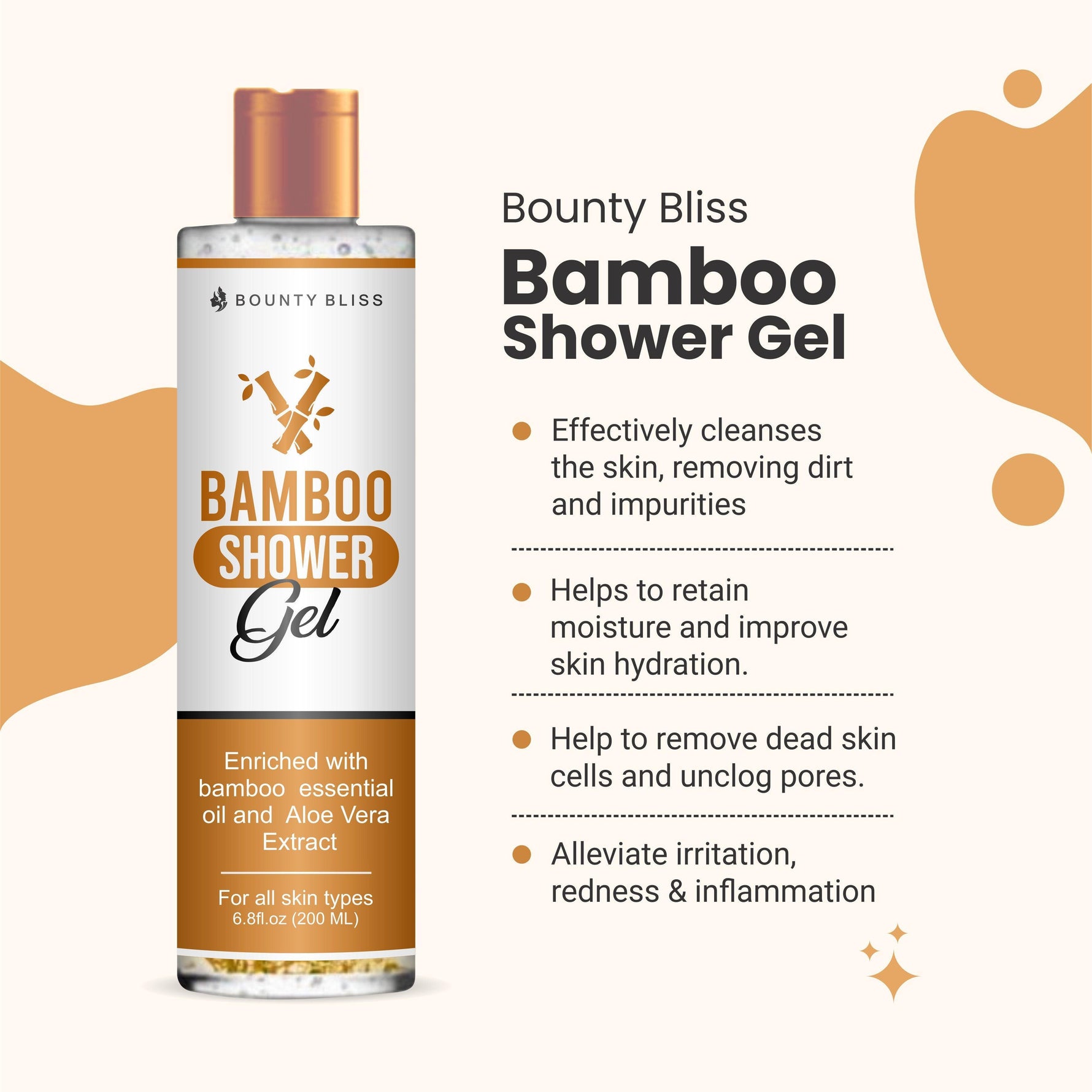 Bounty Bliss Bamboo Shower Gel - 200ml