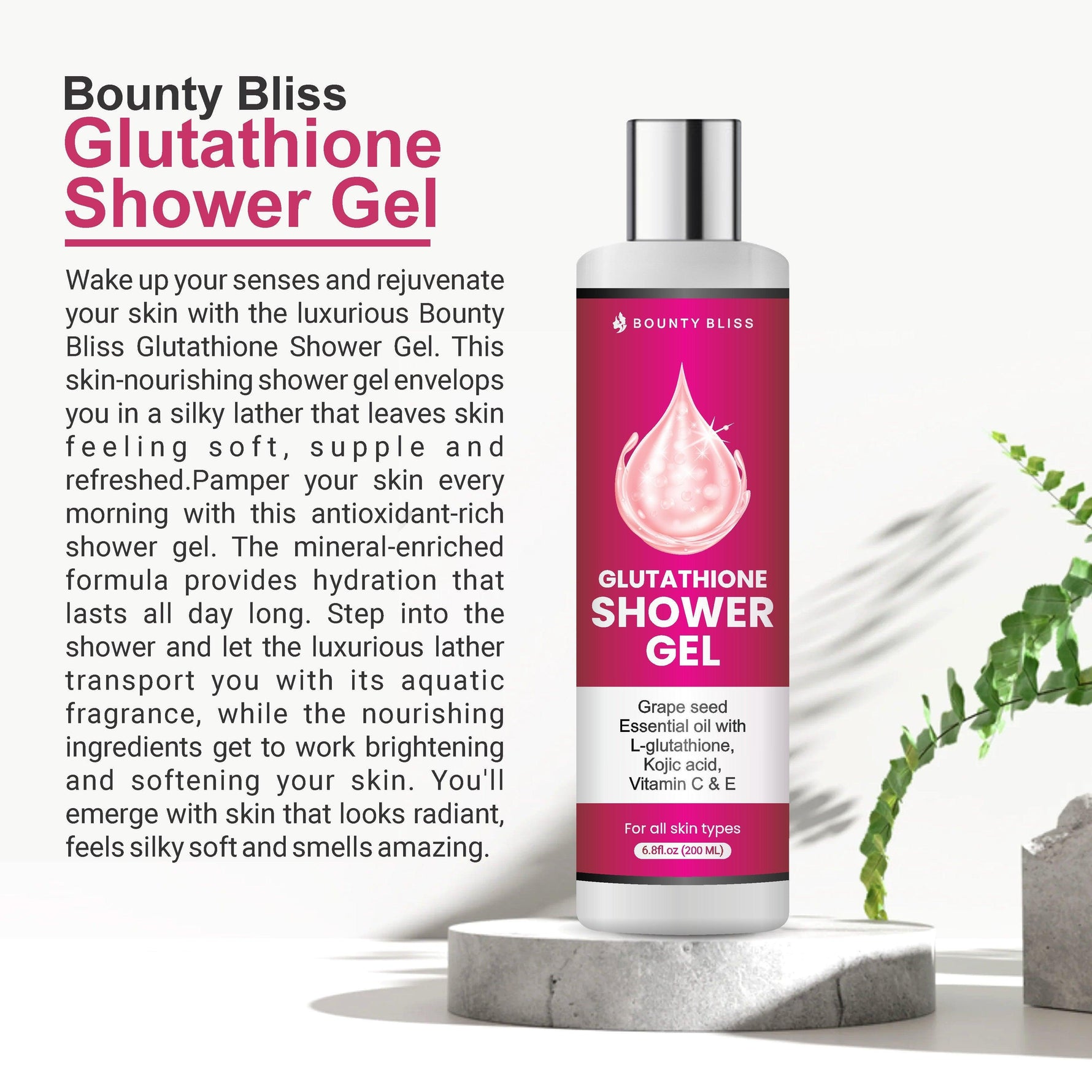 Bounty Bliss Glutathione Shower Gel for Skin Cleansing & Care | Body Wash