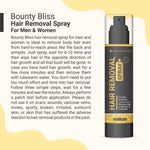 Bounty Bliss Hair Removal Spray for Men & Women | Quick & Gentle Depilatory | 200 ml