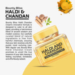 Bounty Bliss Haldi and Chandan Cream Infused with Haldi, Chandan For Radiant Skin, Natural Glowing Fairness & Tan Removal, Skin Brightening, Suitable For All Skin Types - 30gm