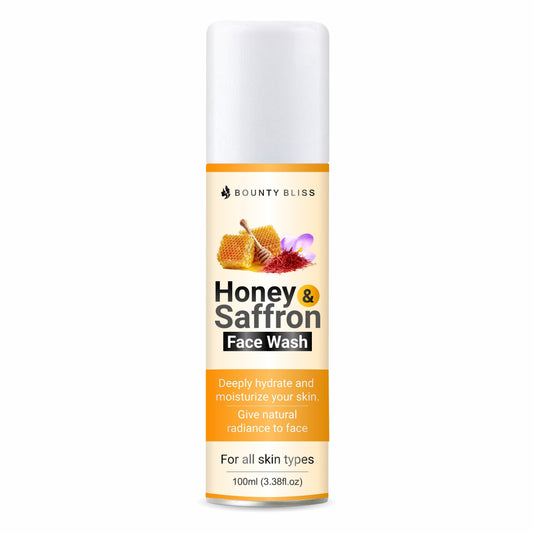 Bounty Bliss Honey Saffron Face Wash Honey & Saffron, brightening facewash l Daily Gentle Face Cleanser For All Skin Types - 100ml