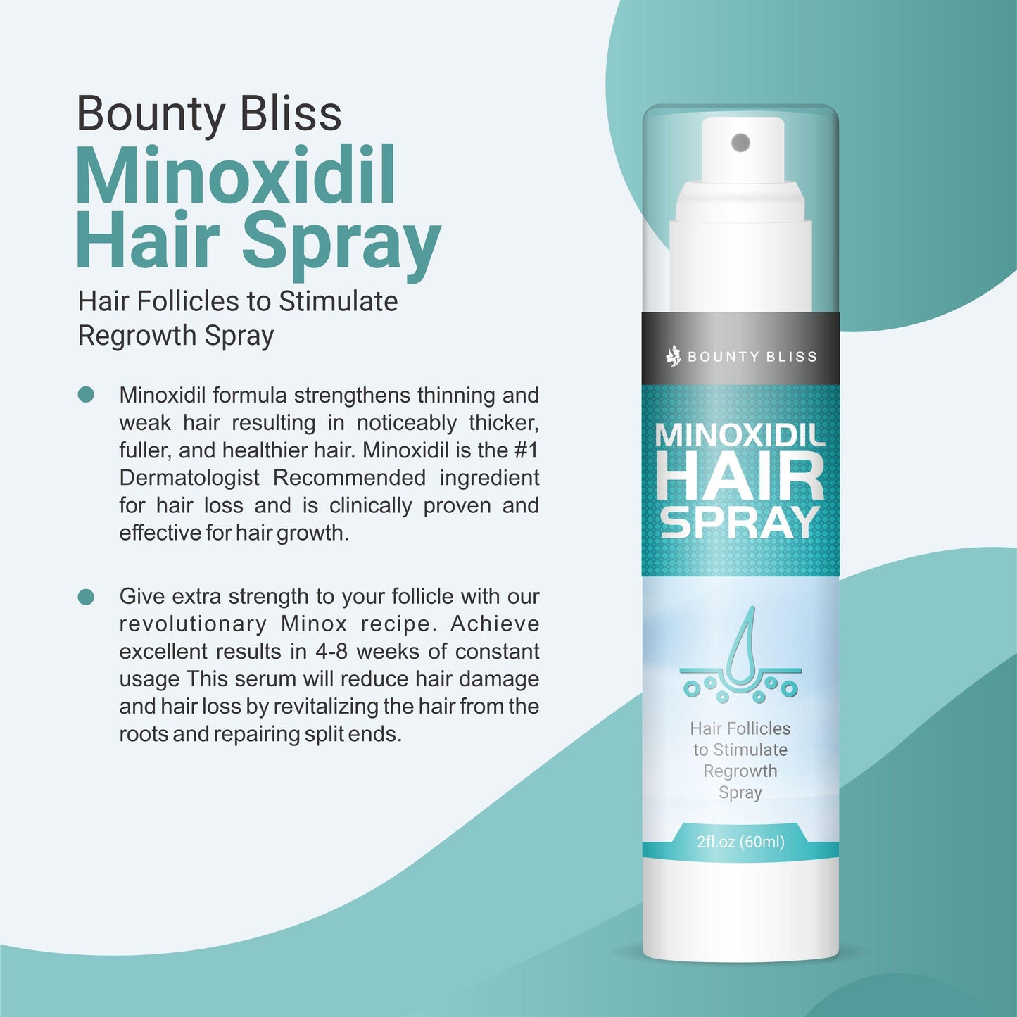 Bounty Bliss Minoxidil Hair Spray - 60ml