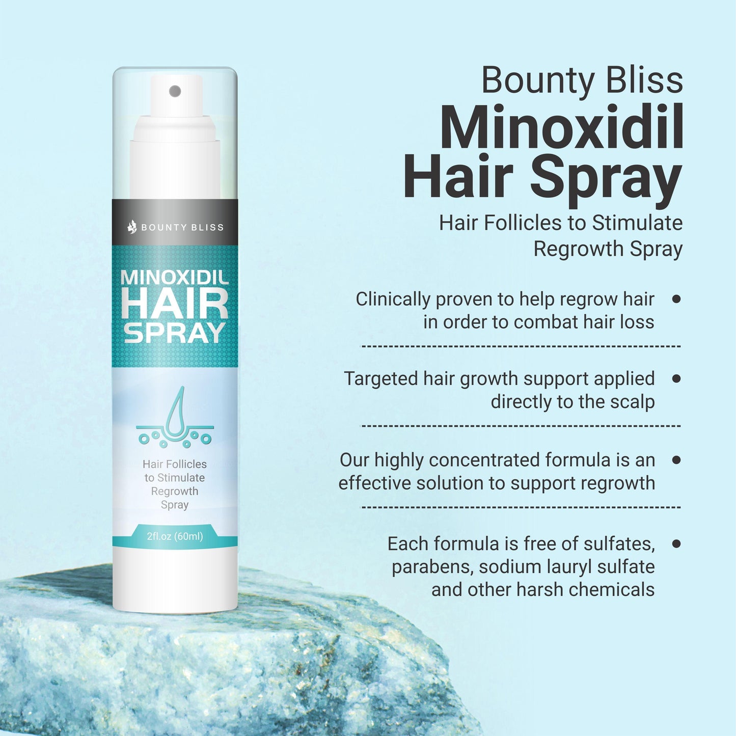 Bounty Bliss Minoxidil Hair Spray - 60ml