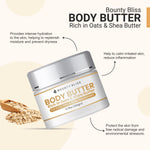 Bounty Bliss Oats & Shea Body Butter Cream - Nourishing Moisturizer for Soft, Smooth Skin