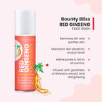 Bounty Bliss Red Ginseng Face Wash All Skin Types Clear, Glowing Skin 100% Vegan Paraben & Sulphates Free For Women & Men - 200ml