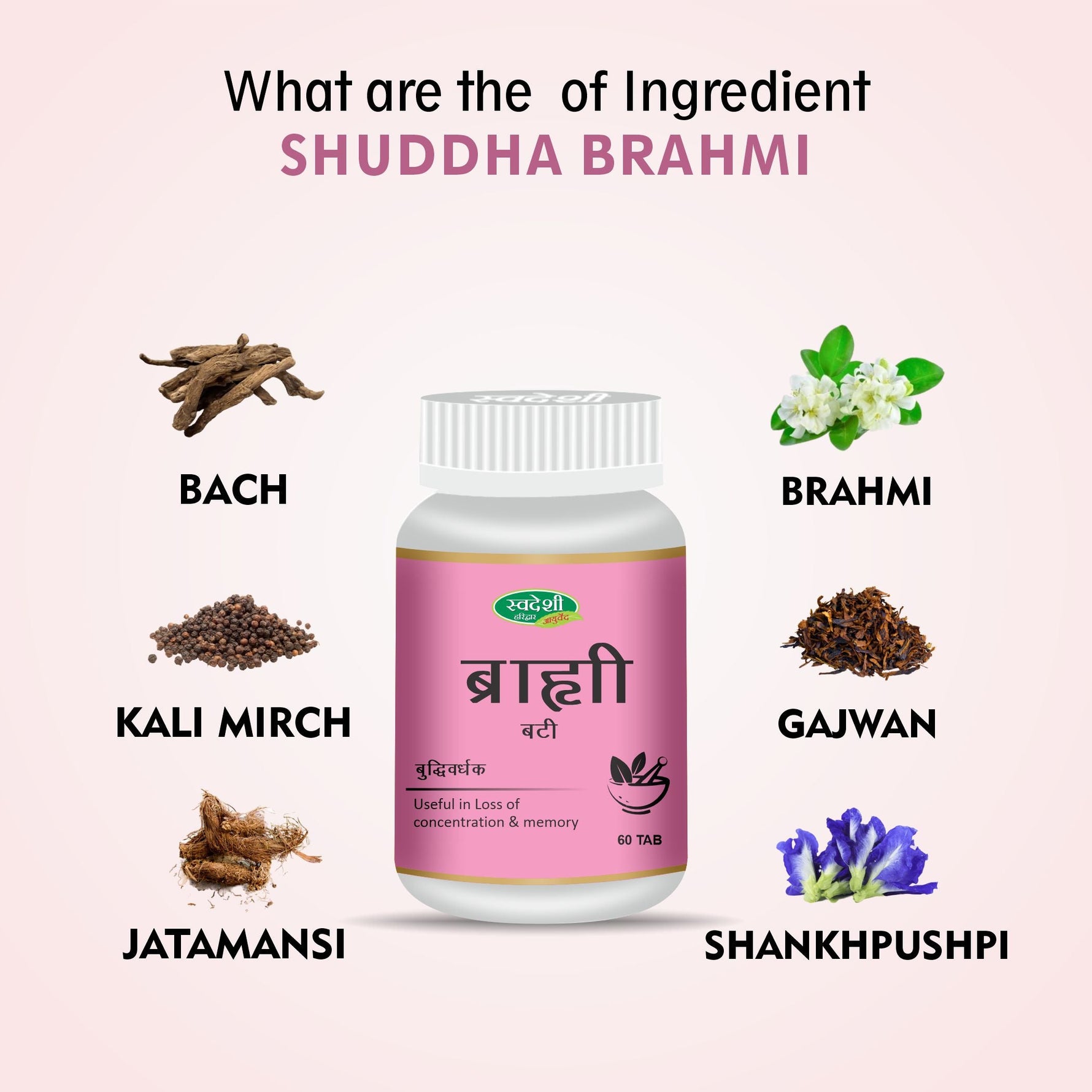 Swadeshi Brahmi Vati - 60 Tablets
