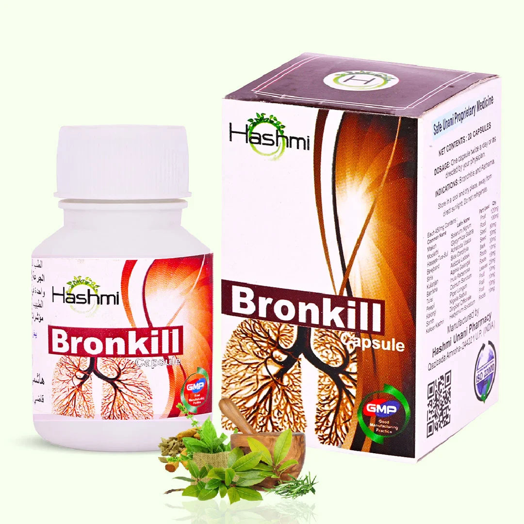 Hashmi Bronkill Capsules - Respiratory Resilience & Bronchial Comfort (20 Capsules)