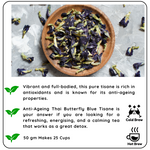 Radhika's Fine Teas Revvs Up Metabolism Butterfly Blue Tisane (50g) | Pure Herbal Tea for Metabolism, Anti-Ageing & Weight Management
