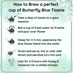 Radhika's Fine Teas Revvs Up Metabolism Butterfly Blue Tisane (50g) | Pure Herbal Tea for Metabolism, Anti-Ageing & Weight Management