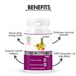 Zenius Multi-Vitamin Tablets - Complete Daily Nutritional Support for Energy, Immunity, and Overall Health - 60 Tablets