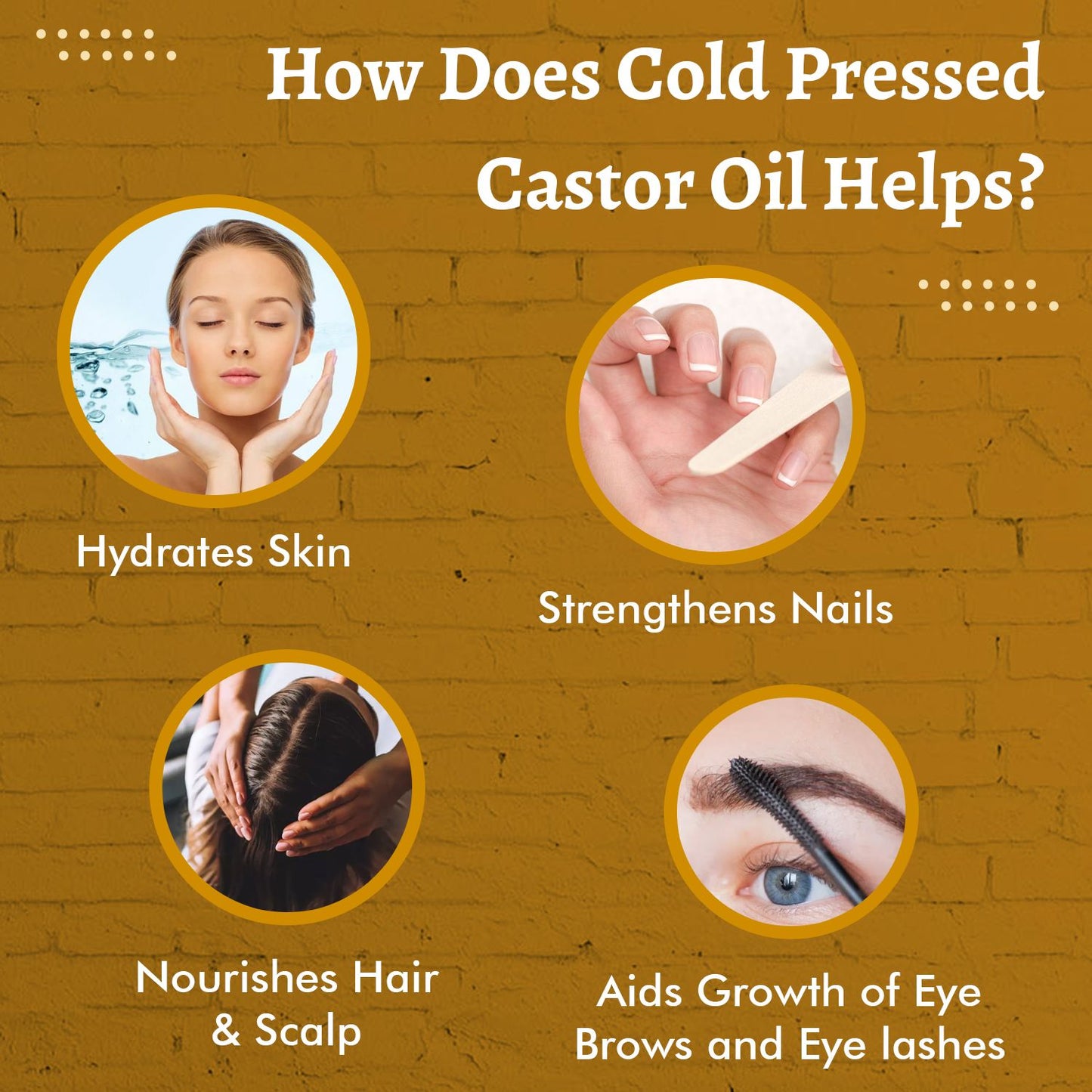 Vanalaya Castor Oil Pure Cold Pressed oil For Stronger Hair, Skin & Nails, No Mineral Oil & Silicones 200ml