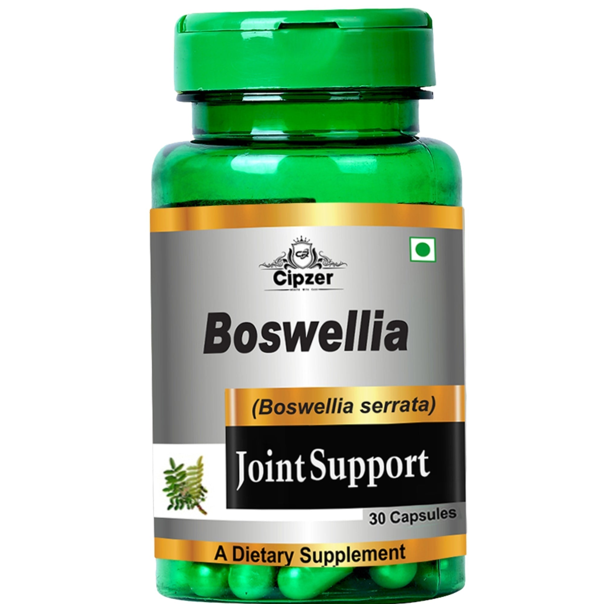 Cipzer Boswellia Capsules - Natural Joint Comfort & Cartilage Support (30 Capsules)