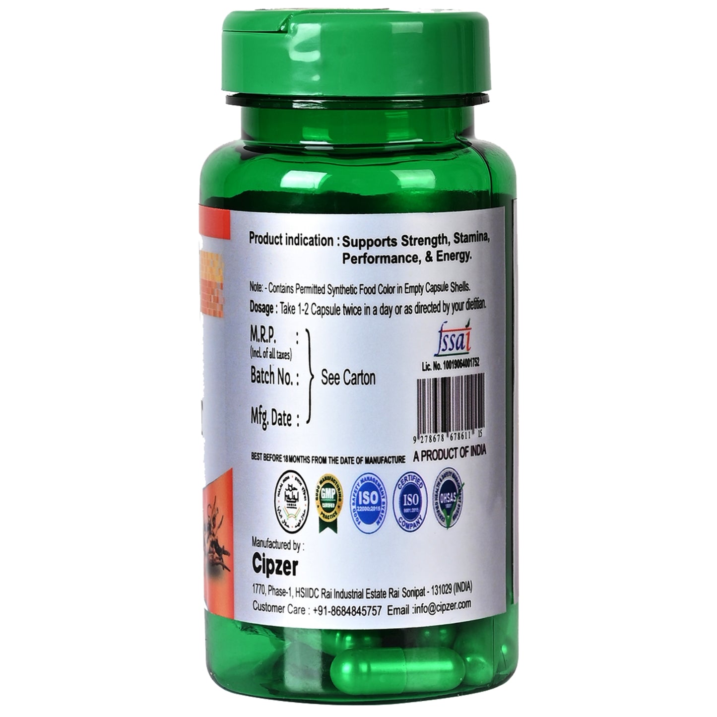 Cipzer Caterpillar Keeda Jadi Capsule - 10 Capsules