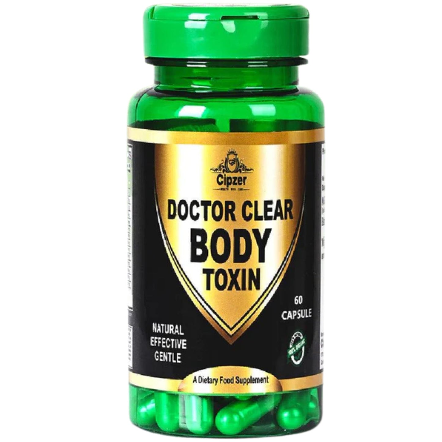 Cipzer Doctor Clear Body Toxin 60 Capsules | Natural Detox, Liver Cleanse, Digestion & Immunity Support