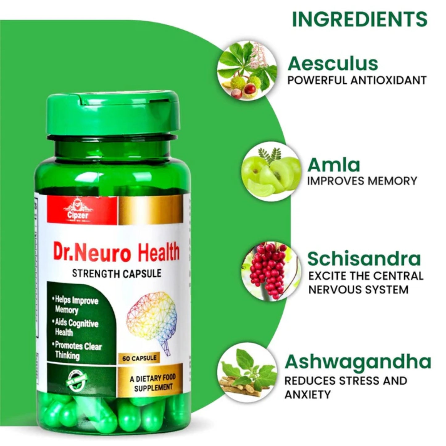 Cipzer Dr. Neuro Health Capsule - 60 Capsules
