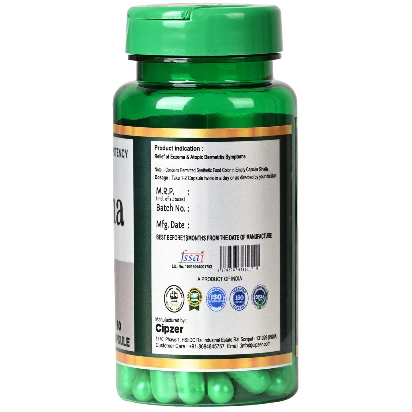 Cipzer Eczema Total Skin Capsule - 60 Capsule