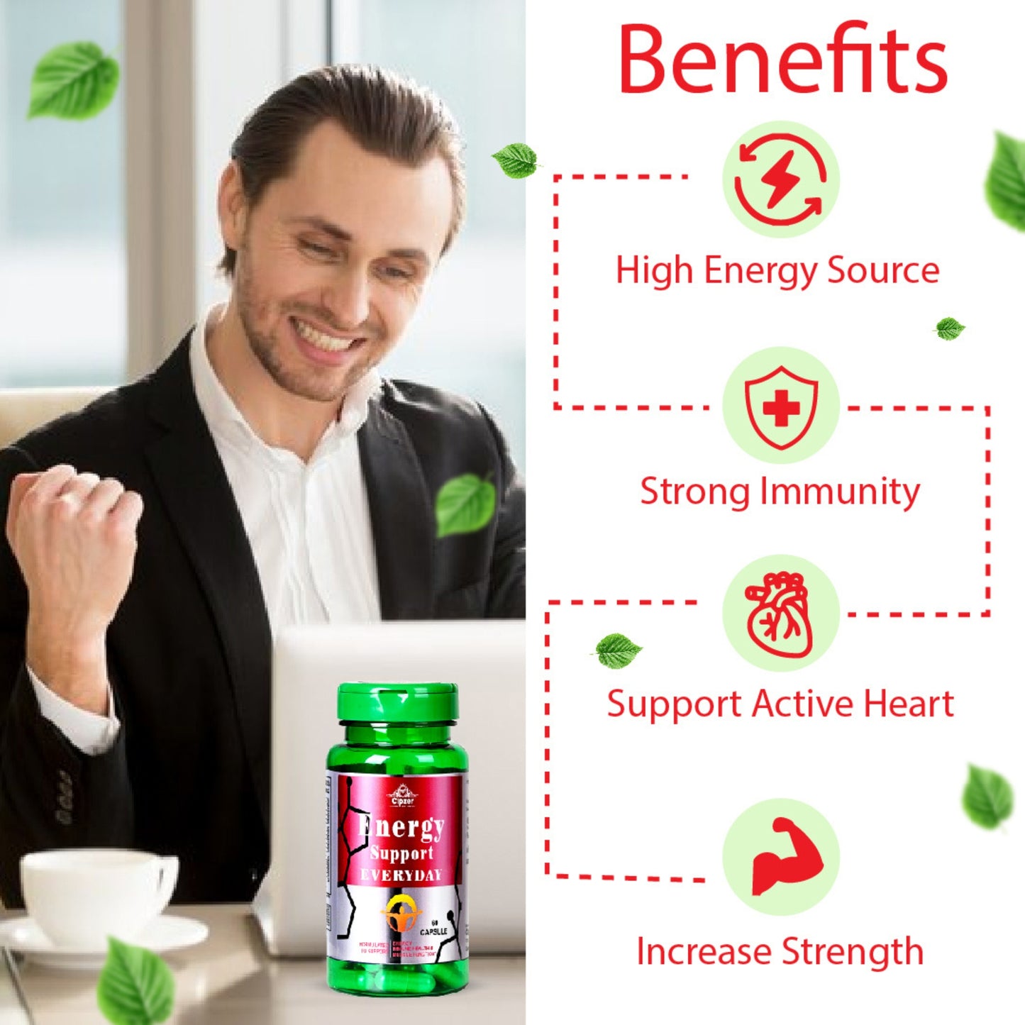 Cipzer Energy Support Everyday Capsule - 60 Capsules