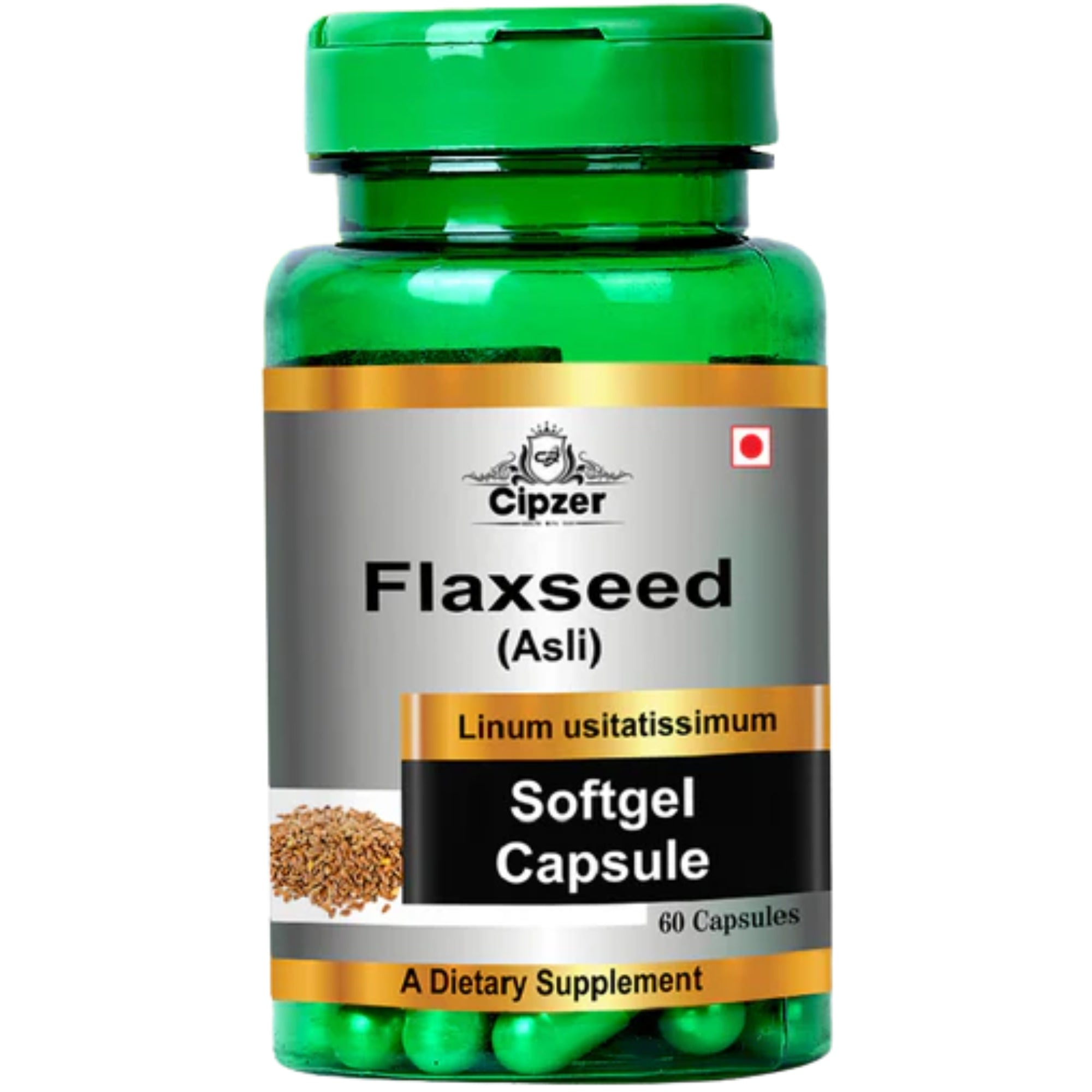 Cipzer Flaxseed Soft Gel Capsule | Supports Digestion, Joint Health & Omega 3 Balance - 30 Capsules