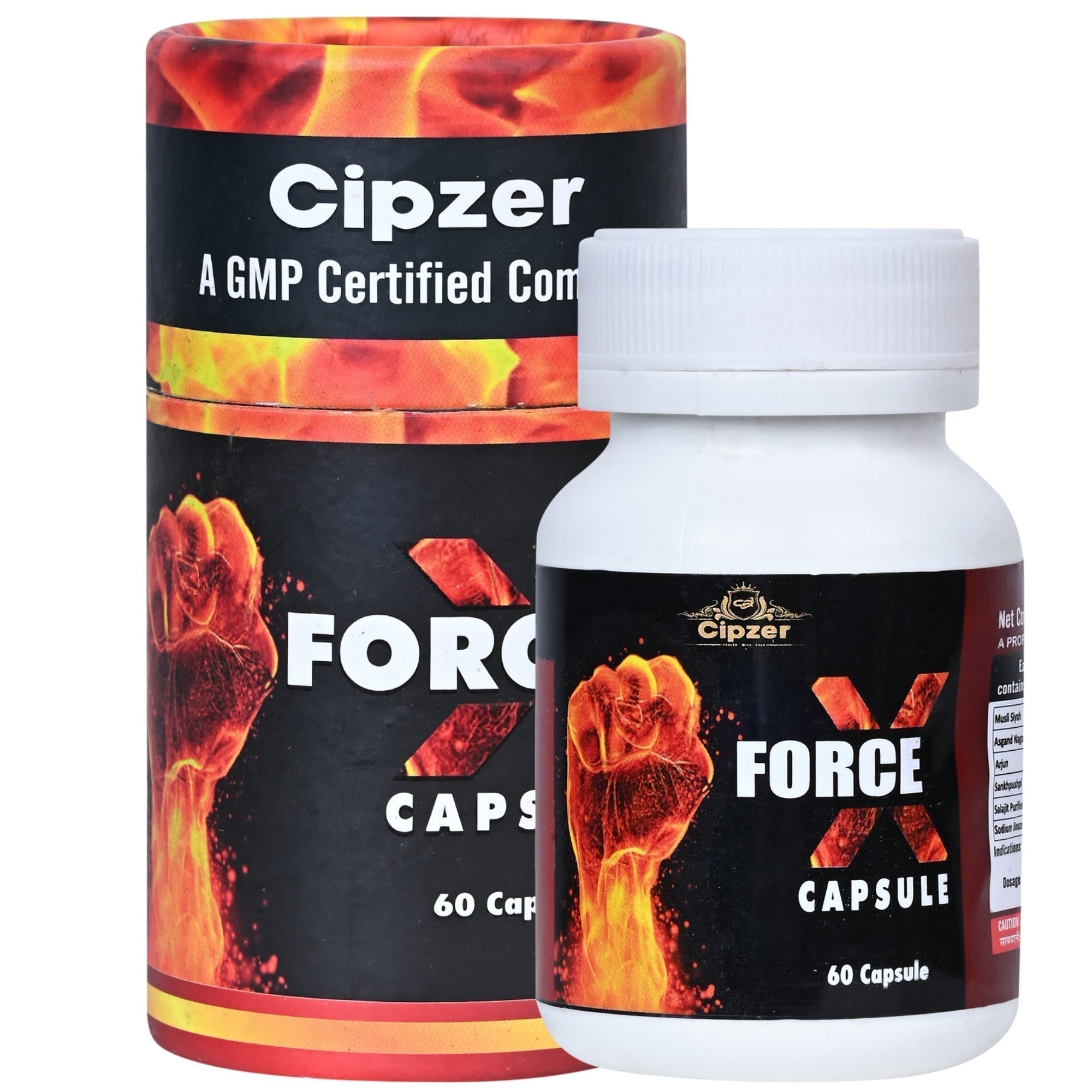Cipzer Force X Capsules - Natural Vitality & Peak Physical Performance Support (60 Capsules)