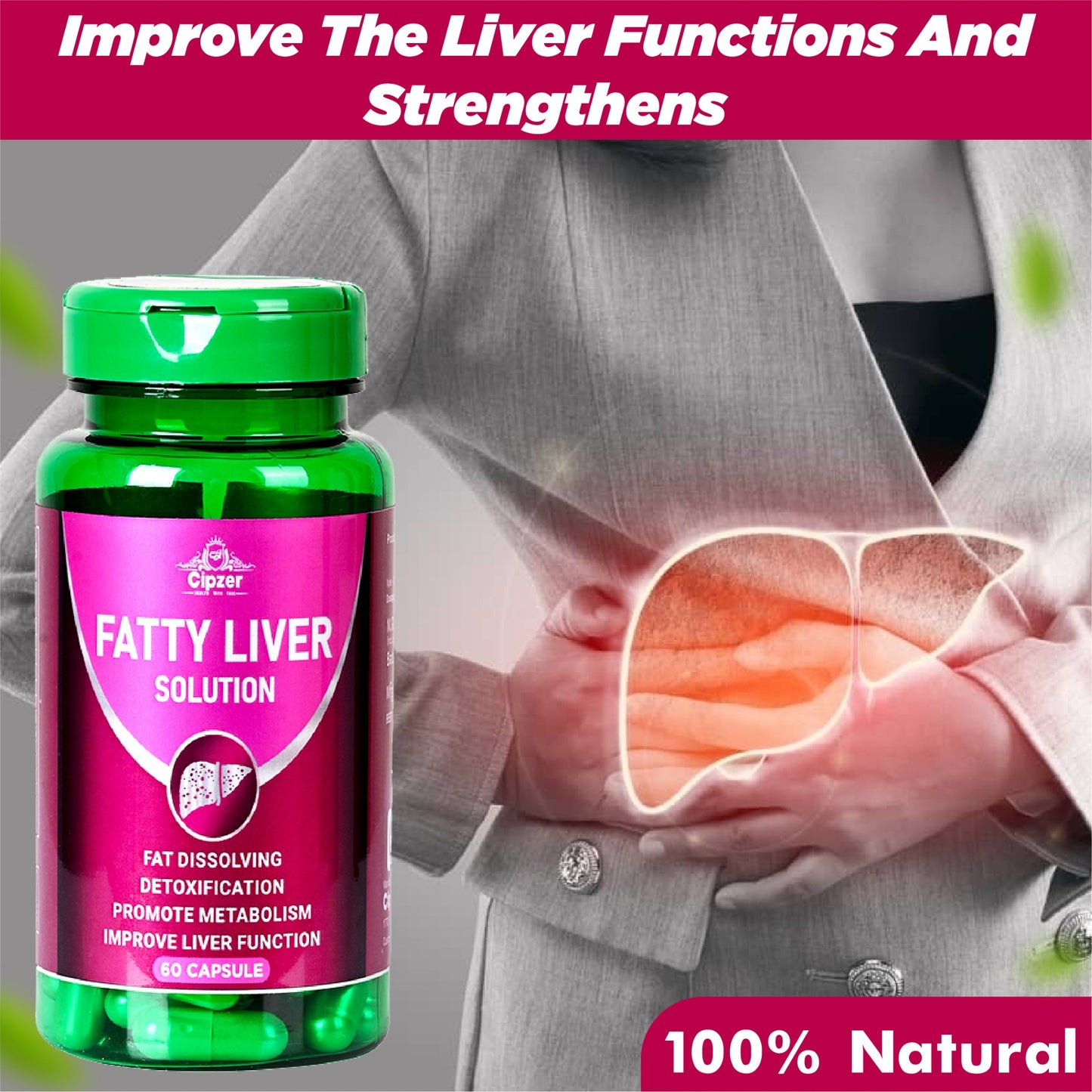 Cipzer Fatty Liver Solution Capsule - 60 Capsules